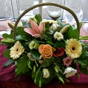 Pastel Flowers Basket